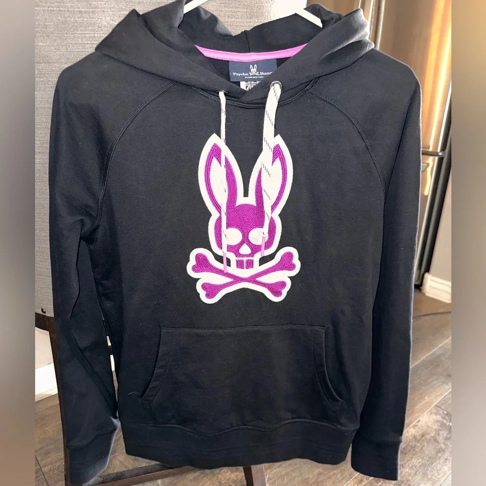 Psycho Bunny | Tops | Psycho Bunny Hoodie Xxs Worn Once Black
